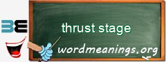 WordMeaning blackboard for thrust stage